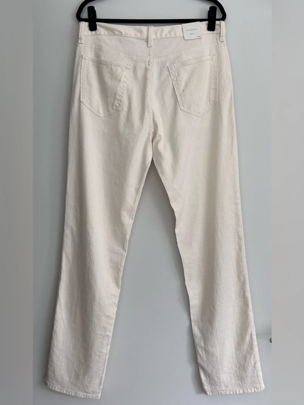 NWT Banana Republic Slim Fit Linen-Cotton Traveler Pant in Off-White - 34W x 32L